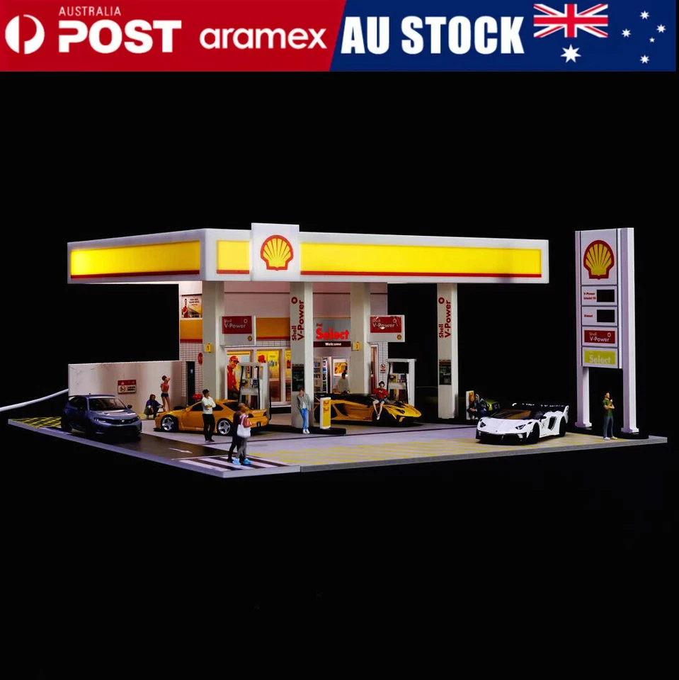 1/64 Diorama Garage Scene LED Lighting Diecast Model Car Display Case Model AU - image 1 of 4