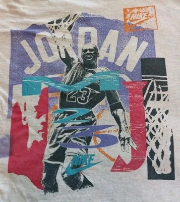 Camisa NIKE Michael Jordan Años 90 De Colección Grande MJ 23 Chicago Bulls 100 Algodón Etiqueta Gris Foto 1 de 4