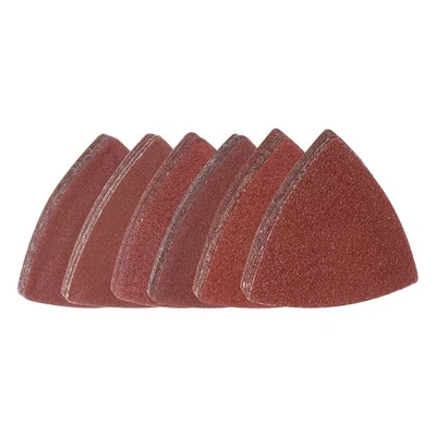60pcs 40/60/80/100/120/150 Grits 80mm Aluminum Oxide Triangular Sandpaper Pads Foto 1 de 4