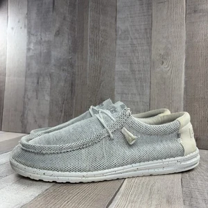 Mocasín sin cordones Hey Dude Wally Sox para hombre talla 12 sin usar, en caja, zapatos informales cómodos grises - Imagen 1 de 12