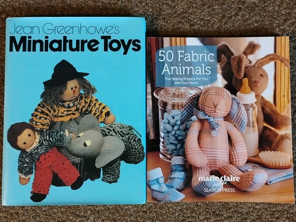 Jean Greenhowe Sewing Boók Miniature Toys + 50 Fabric Animals Book - Image 1 of 4