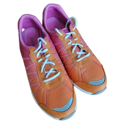 Zapatillas deportivas Vionic Alliance para mujer 10 anchas naranja rosa con cordones arco Foto 1 de 4