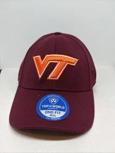 virginia tech Hokies Fitted Top Of The World M/L Hat Cap NCAA New ACC - Picture 1 of 12