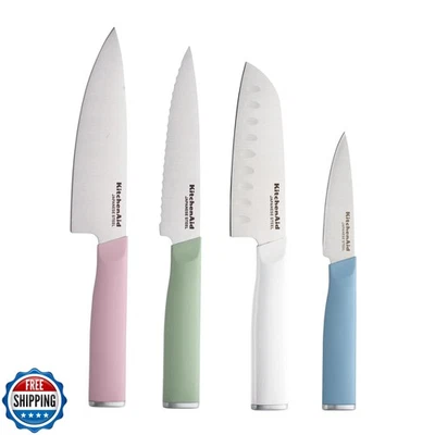 KitchenAid Juego de cuchillos de chef de 4 piezas con cubiertas de cuchillas Cuchillo de chef de 6 pulgadas, 5 pulgadas Foto 1 de 4