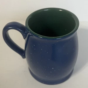 Taza de gres Gibson de colección azul con manchas grises exterior e interior taza de campamento rústica interior - Imagen 1 de 24