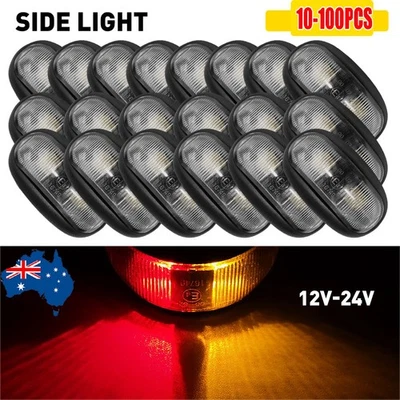10-100X LED Amber Red Clearance Lights Side Marker Lamp Trailer Truck Caravan - image 1 of 4