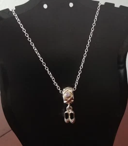 Pandora Sterling Silber Rosa CZ Ballett Slipper Charm Anhänger Bead Halskette 16/18 - Bild 1 von 23