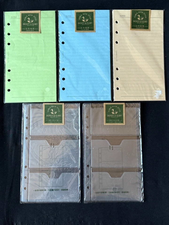 TÚ ELIGES 6 Carpeta de Anillas 3.75 x 6.75" (95x173mm) Recarga NOTA Hojas, Tarjeta de Visita Foto 1 de 1