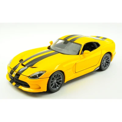 DODGE VIPER GST 2013 YELLOW WITH BLACK STRIPES 1:18 Maisto Auto Stradali Modelli - Immagine 1 di 3