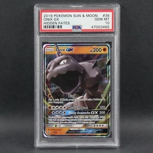 PSA 10 Onix GX 36 Full Art Holo 2019 Pokemon Sun & Moon Hidden Fates Graded Card - Bild 1 von 2