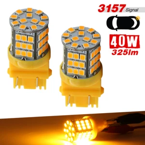 3157 Yellow LED for Front Turn Signal Parking Light Bulbs - Picture 1 of 5