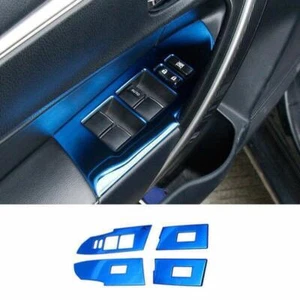 Cubierta de interruptor de panel elevador de ventana de titanio azul para Toyota Corolla 2014-2019 - Imagen 1 de 6