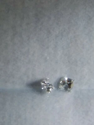 SET OF 2 NATURAL PRINCESS CUT DIAMONDS VS H .26 CT QUALITY PERFECT FOR EARRINGS  - Image 1 of 4