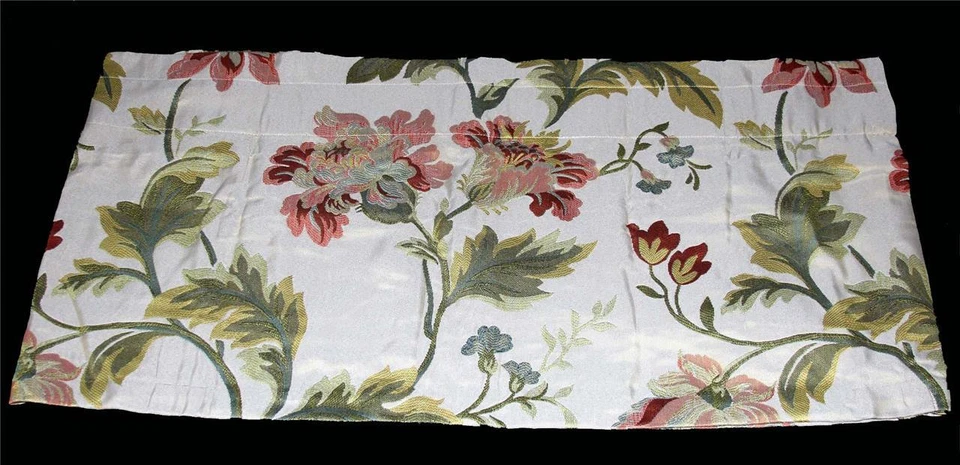 Rose Tree COLUMBIANA Jacobean Thick Floral Tapestry Weave 14 x 80 Valance NIP - Image 1 of 1