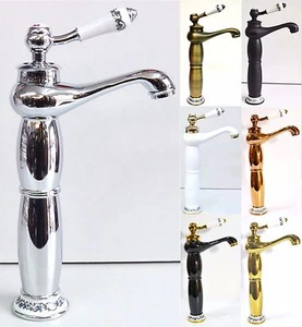 Vintage Stil Chrom Stahl mit Porzellan Bade Waschbecken Mono Block Mischbatterie - Photo 1/22