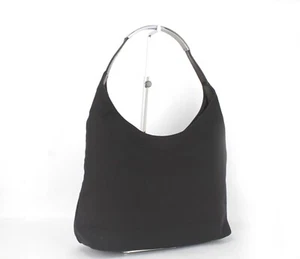 Auth GUCCI Brown Canvas Leather Metal Shoulder Bag Hobo Hand Bag Vintage Italy - Picture 1 of 24