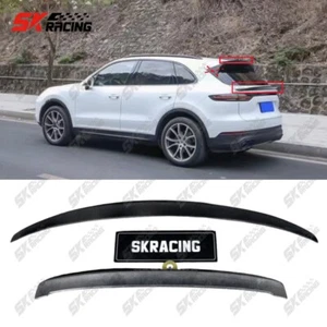 Forged/Carbon Fiber/Gloss Black Rear Spoiler Roof Wing For Porsche Cayenne 19-23 - Picture 1 of 40
