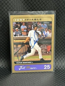 2002 Just Memorabilia Victor Martinez Justifiable #25 59/100 Autograph Signed RC - Picture 1 of 4