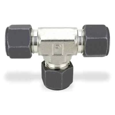 (5) PARKER CPI 6-6-6 JBZ-SS 3/8" Union Tee 316 Stainless Steel Tube Fittings - Image 1 of 4