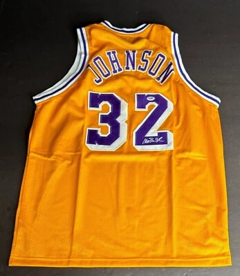 Magic Johnson Signed Custom Lakers Jersey PSA 6A85742 - Image 1 of 3