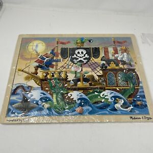 Melissa and Doug puzzle - Pirate Adventure 48 Piece Wooden Jigsaw Puzzle Kids +*
