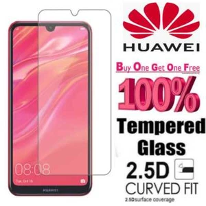 For Huawei P Smart 2019 2020 Y7 2019 Tempered Glass Screen Protector Cover - Picture 1 of 8