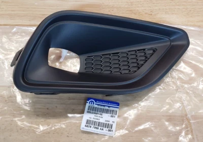 NEW 2019-2022 Jeep Cherokee Fog Lamp PASSENGER Side FOG LAMP BEZEL, OEM Mopar - Image 1 of 2