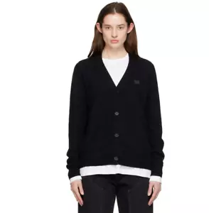 NEW Acne Studios Black Patch Cardigan in Black Size XS #S5623 - Picture 1 of 10