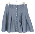 Harmont & Blaine  Skirt Women's (Eu) 40 Mini Button Up Pleated Linen Blend
