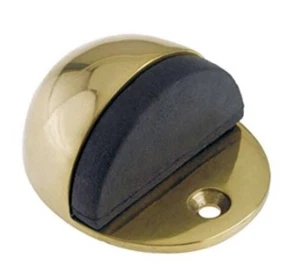 New Brass Oval Floor Mounted Door Stopper Stylish Buffer 50mm - Picture 1 of 1