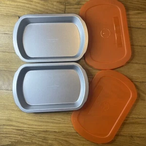 Lot of 2 Pampered Chef Freezer Storage Containers with Lids 100078 Quick Freeze - Picture 1 of 4