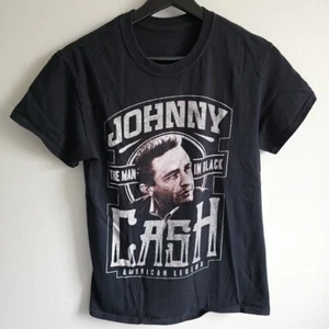 Johnny Cash The Man in Black Size Unisex Small Short Sleeve Shirt - Picture 1 of 8