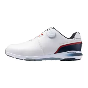 MIZUNO Spikeless Golf Shoes NEXLITE Energy BOA 51GQ2450 White/Navy 4E - Picture 1 of 6