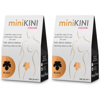 Pubic Bikini Hair Dye Permanent Colour Black miniKini Gel Formulation NO AMMONIA - image 1 of 4