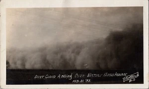 c1935 Dust Bowl Over Western Kansas Prairie Old Photo - Picture 1 of 2