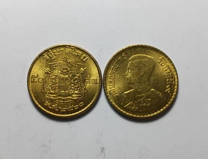 2500 (1957) Thailand 50 Satang UNC - Al-Bronze - Rama IX - 1/2 Baht - พ.ศ.๒๕๐๐ - Picture 1 of 2