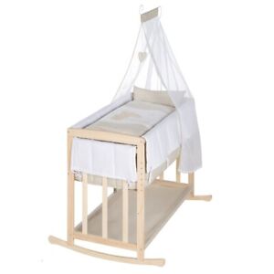 Roba Stuben- & Beistellbett Liebhabär 4in1 Babybett Wiege & Kinderbank