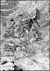 IMPRESIÓN DE ARTE DE FANTASÍA IRLANDESA Warrior Madness 8x11 por Jim FitzPatrick. Cómic, arte lineal - Imagen 1 de 6