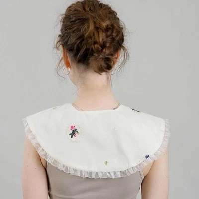 Colletto finto scialle colletto finto elegante colletto in pizzo per camicia - Immagine 1 di 4