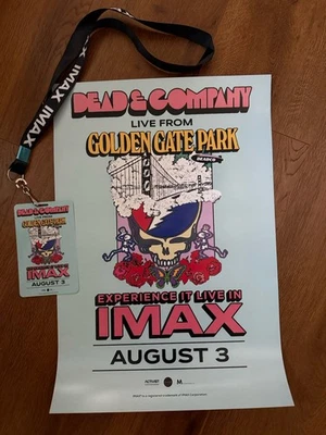 Dead and Company Live Golden Gate Park AMC IMAX Poster + Lanyard Grateful Weir - Image 1 of 4