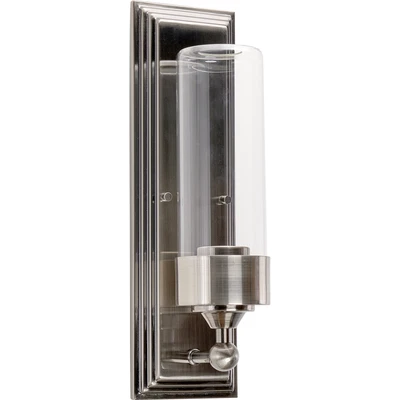 Sunset Lighting F17101-57 Esquire One Light Sconce - Clear Glass, Dimmable - Wit - Image 1 of 4