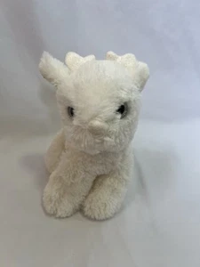 Aurora süßer weißer Schneehund mit Geweih 8 Zoll Plüsch - Bild 1 von 9