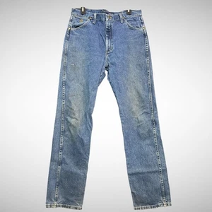 Wrangler George Strait Jeans Mens 32X34 Solid Blue Cowboy Cut 13mgshd Original - Picture 1 of 9