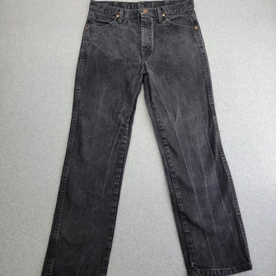 Jeans Wrangler Masculino 32x30 Preto Corte Cowboy Slim Fit Perna Cônica Ocidental 936WBK - Imagem 1 de 4