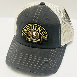 American Needle Boston Bruins Centennial Orville Trucker Hat Adjustable Black - Picture 1 of 5