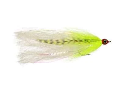 Mosca de agua salada Rainy's Ehlers Gator hecha talla 3/0 Chartreuse/blanco Foto 1 de 3