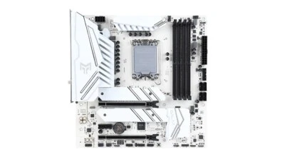 Galaxy B760 Metaltop D4 Wi-Fi White LGA 1700 Intel B760 Motherboard with DDR4 - Image 1 of 4
