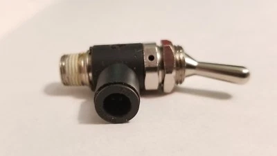 1/4" Tube x 1/8" Male NPT Nylon Manually Operated- 3-Way Venting Valve - Image 1 of 3
