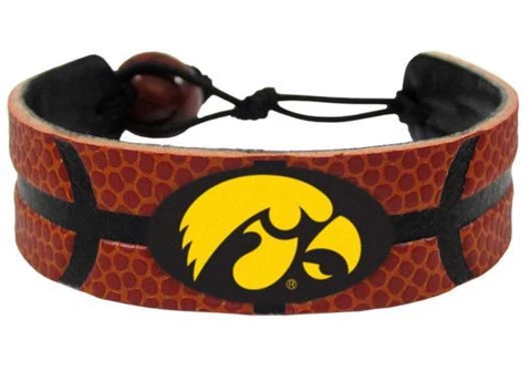 Iowa Hawkeyes Classic Basketball Leather Bracelet Cover