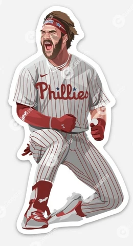 Bryce Harper MAGNET - MLB Vinyl Philadelphia Phillies Slugger Die Cut Cover